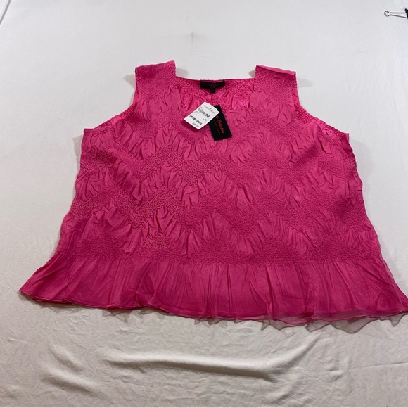 Pleats Collection 3 piece Skirt Set Women’s 1X-2X Tank Top Button down Blouse - Picture 2 of 16